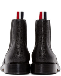 Bottines chelsea en cuir noires Thom Browne