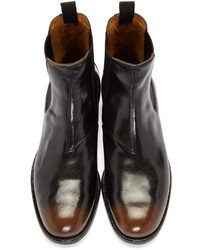 Bottines chelsea en cuir noires Officine Creative