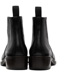 Bottines chelsea en cuir noires Lemaire