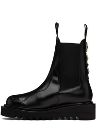 Bottines chelsea en cuir noires Toga Virilis