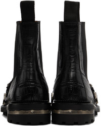 Bottines chelsea en cuir noires Toga Virilis