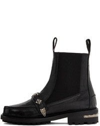 Bottines chelsea en cuir noires Toga Virilis