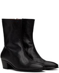 Bottines chelsea en cuir noires Rhude