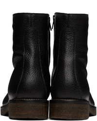 Bottines chelsea en cuir noires Lemaire