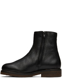 Bottines chelsea en cuir noires Lemaire