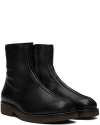 Bottines chelsea en cuir noires Lemaire