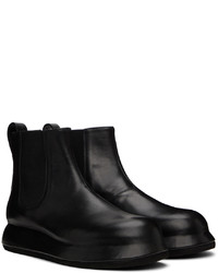 Bottines chelsea en cuir noires Jacquemus