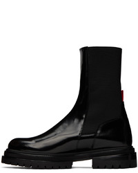 Bottines chelsea en cuir noires 424