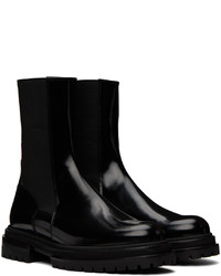 Bottines chelsea en cuir noires 424