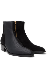 Bottines chelsea en cuir noires Human Recreational Services