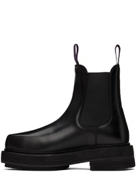 Bottines chelsea en cuir noires Eytys