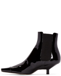 Bottines chelsea en cuir noires Loewe