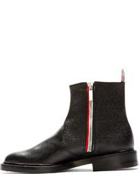 Bottines chelsea en cuir noires Thom Browne