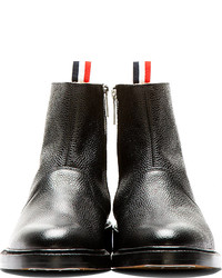 Bottines chelsea en cuir noires Thom Browne