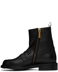 Bottines chelsea en cuir noires Thom Browne