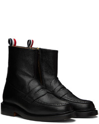 Bottines chelsea en cuir noires Thom Browne