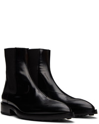 Bottines chelsea en cuir noires Jil Sander