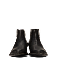 Bottines chelsea en cuir noires Hugo