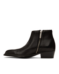 Bottines chelsea en cuir noires Hugo