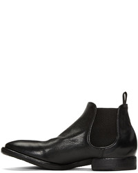 Bottines chelsea en cuir noires Officine Creative