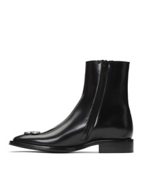 Bottines chelsea en cuir noires Balenciaga