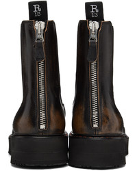 Bottines chelsea en cuir noires R13