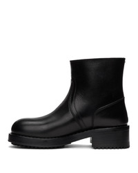 Bottines chelsea en cuir noires Raf Simons