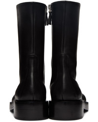 Bottines chelsea en cuir noires Jil Sander