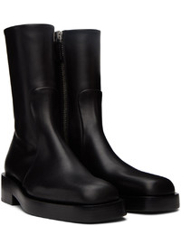 Bottines chelsea en cuir noires Jil Sander