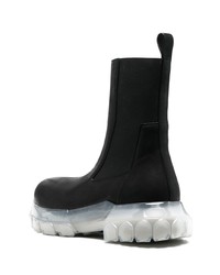 Bottines chelsea en cuir noires Rick Owens