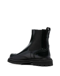 Bottines chelsea en cuir noires Fratelli Rossetti