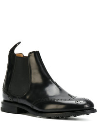 Bottines chelsea en cuir noires Church's