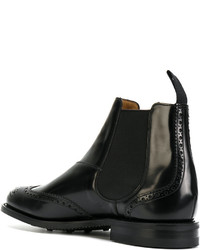 Bottines chelsea en cuir noires Church's