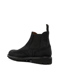 Bottines chelsea en cuir noires Doucal's