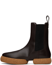 Bottines chelsea en cuir noires Dries Van Noten