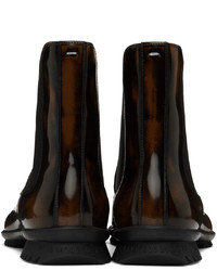 Bottines chelsea en cuir noires Maison Margiela