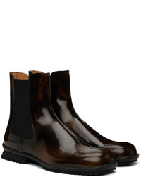 Bottines chelsea en cuir noires Maison Margiela