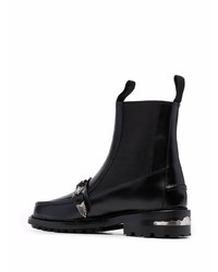 Bottines chelsea en cuir noires Toga Virilis