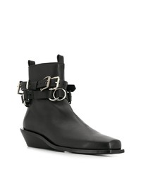 Bottines chelsea en cuir noires Ann Demeulemeester