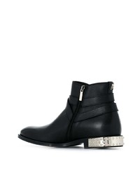 Bottines chelsea en cuir noires Philipp Plein