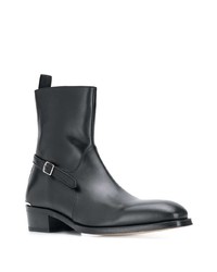 Bottines chelsea en cuir noires Alexander McQueen