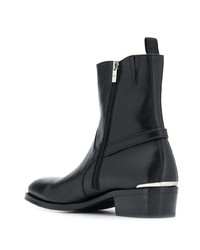 Bottines chelsea en cuir noires Alexander McQueen