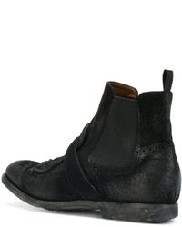 Bottines chelsea en cuir noires Church's