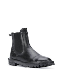 Bottines chelsea en cuir noires Moma