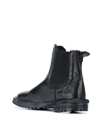 Bottines chelsea en cuir noires Moma