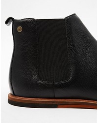 Bottines chelsea en cuir noires Frank Wright