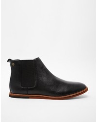 Bottines chelsea en cuir noires Frank Wright