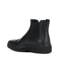 Bottines chelsea en cuir noires Tod's