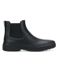 Bottines chelsea en cuir noires Tod's