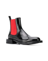 Bottines chelsea en cuir noires Alexander McQueen